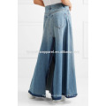 New Fashion Frayed Maxi Denim Skirt DEM/DOM Manufacture Wholesale Fashion Women Apparel (TA5188S)